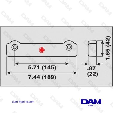 BASE ANODO ALLUMINIO VOLVO BAR 280