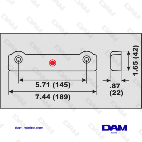 BASE DE ÁNODO DE ALUMINIO VOLVO BAR 280