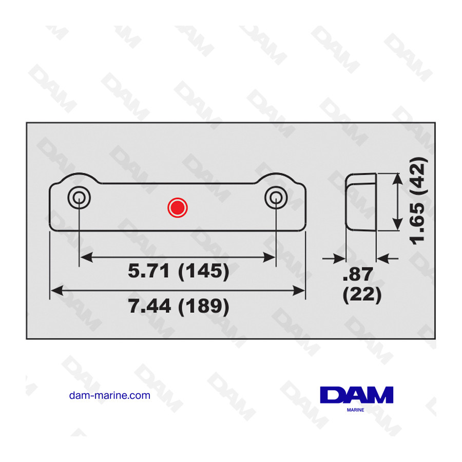ALUMINUM ANODE BASE VOLVO BAR 280