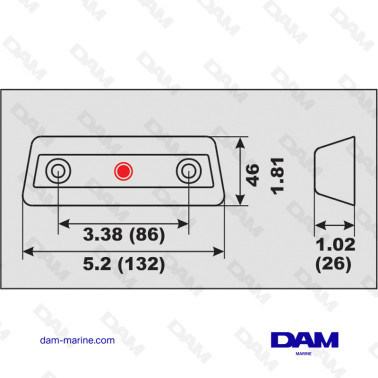 BASE ANODO ALLUMINIO VOLVO BAR 290