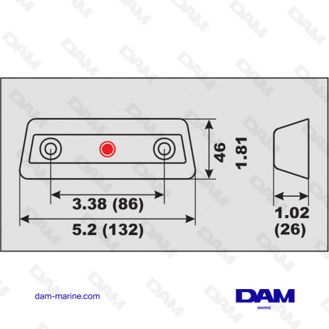 ALUMINUM ANODE BASE VOLVO BAR 290