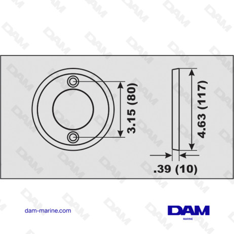 ALU ANODE BASE VOLVO 250/270