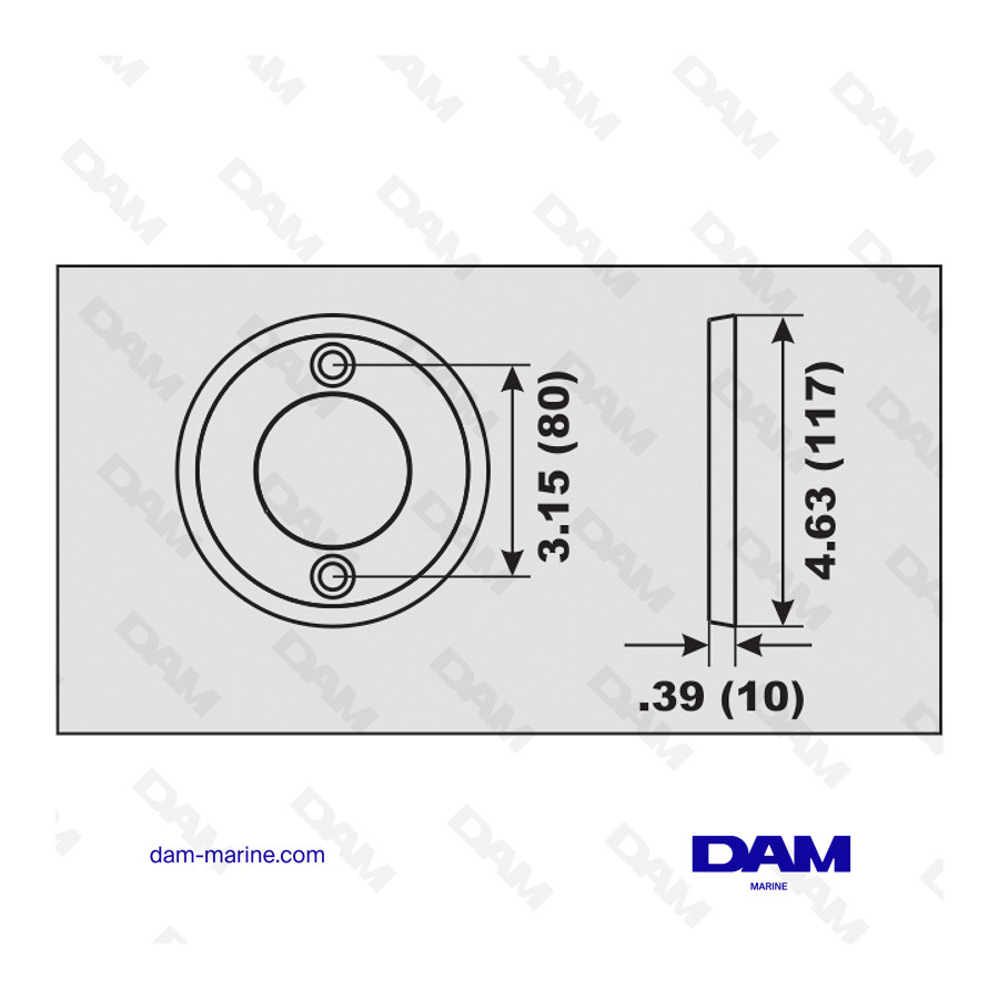 ALU ANODE BASE VOLVO 250/270
