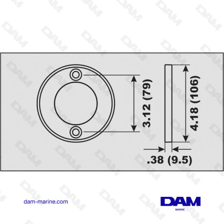 ALU ANODE BASE VOLVO PROPELLER 200