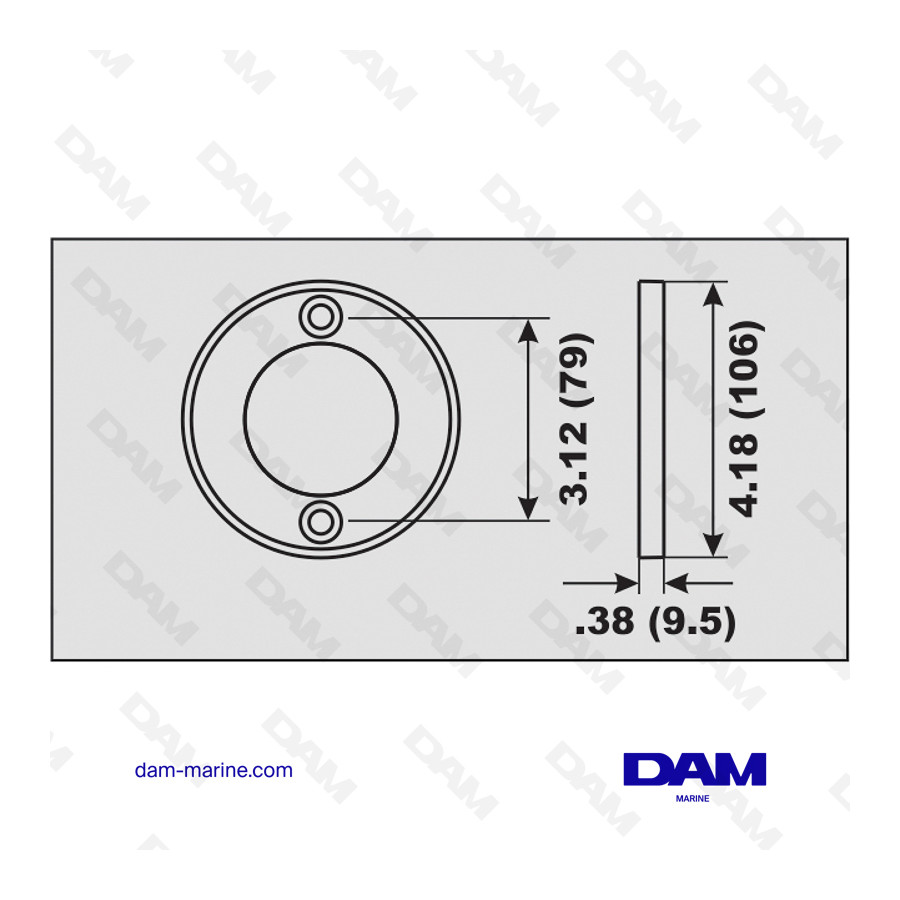 ALU ANODE BASE VOLVO PROPELLER 200