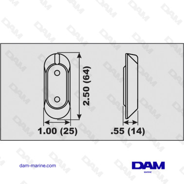 YAMAHA ALUMINUM PLATE ANODE