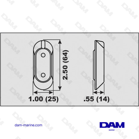ANODE ALU PLAQUETTE YAMAHA
