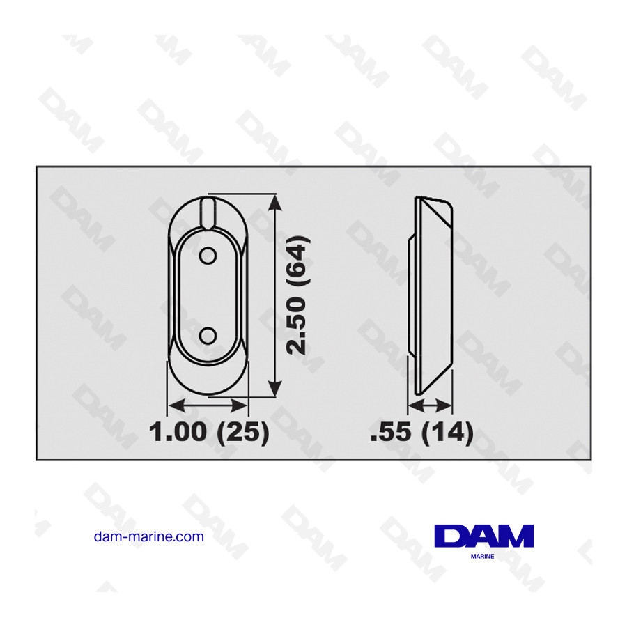 YAMAHA ALUMINUM PLATE ANODE