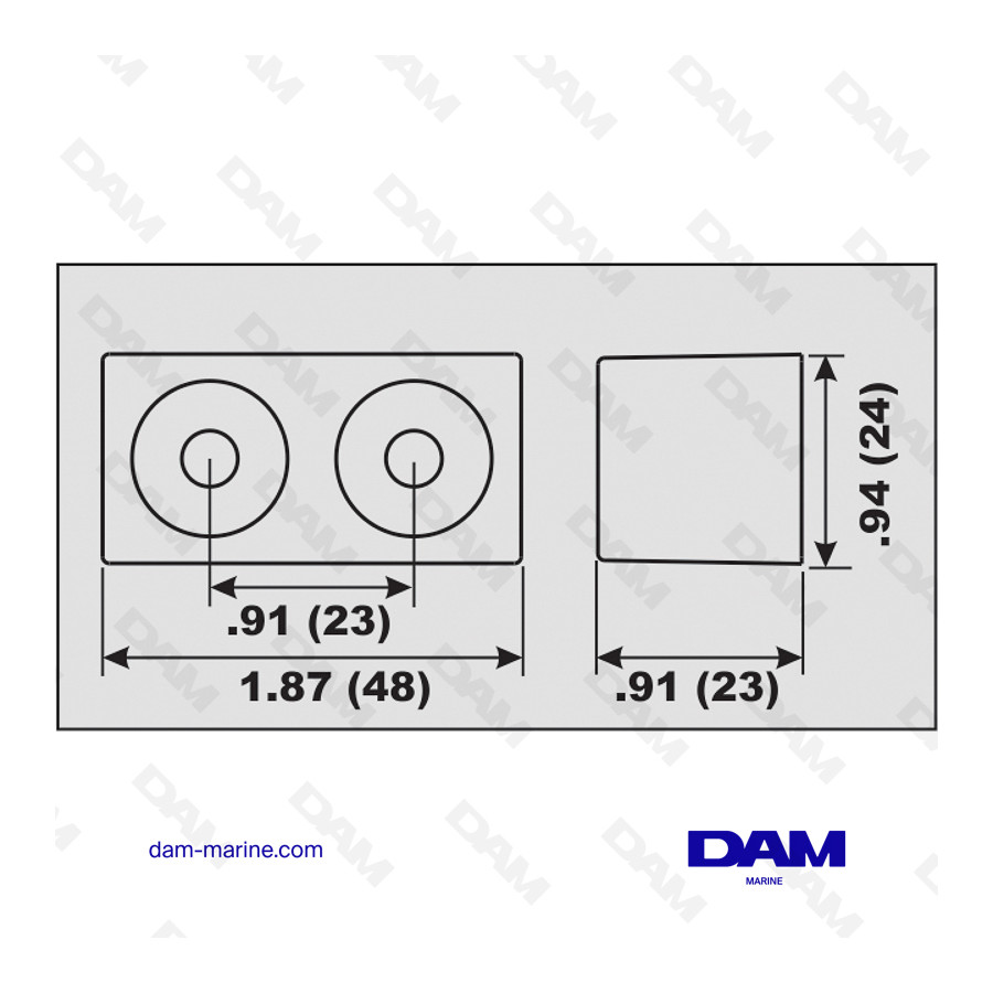ALU BLOCK ANODE YAMAHA - SUZUKI 115-225HP