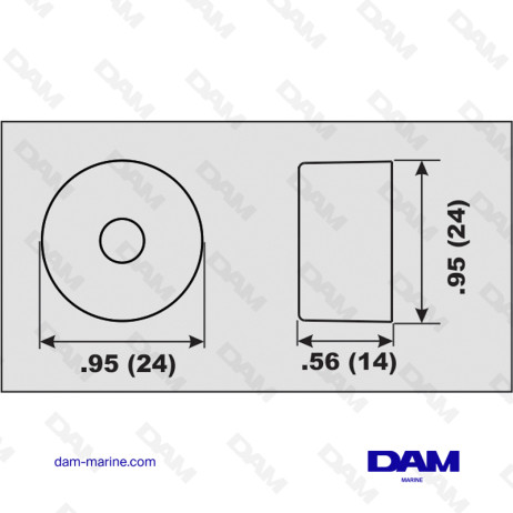 ALU BLOCK ANODE YAMAHA 40-115HP