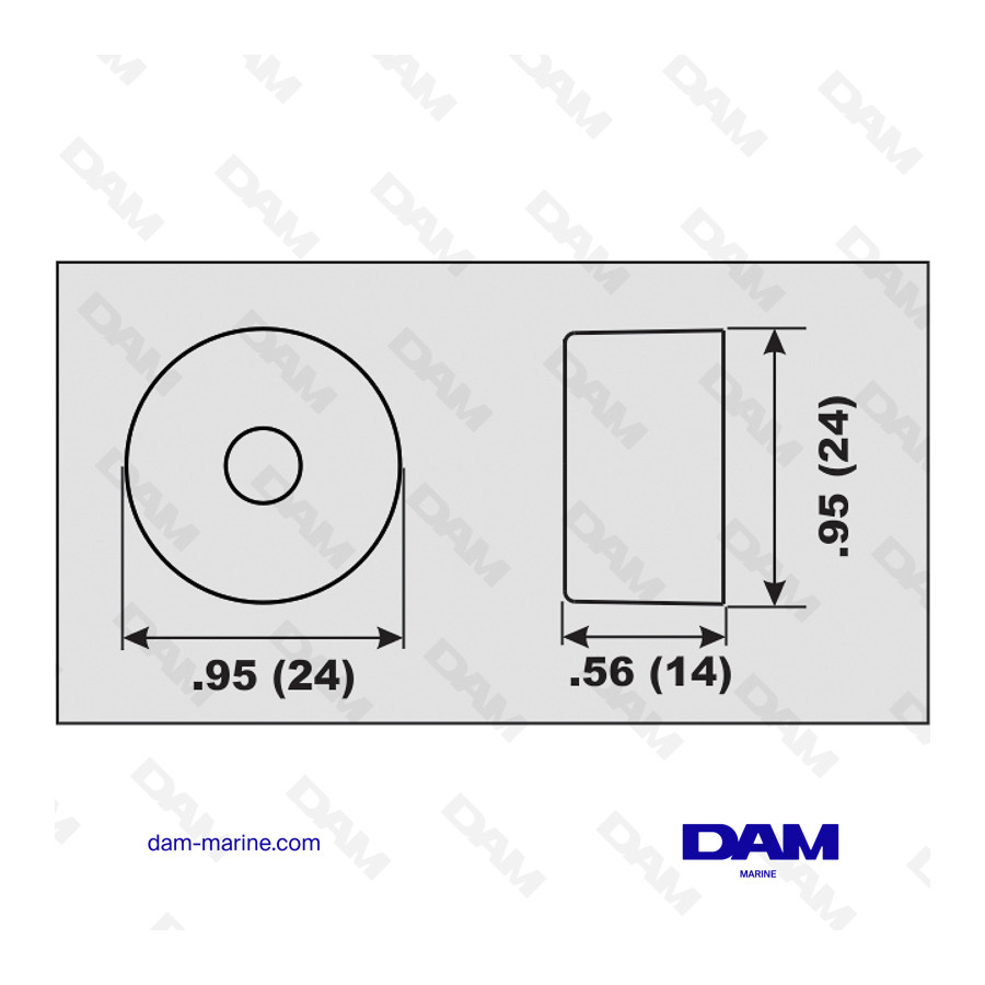 ANODE ALU BLOCK YAMAHA 40-115HP