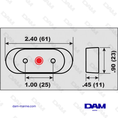 ANODE ALU PLAQUETTE BRP 2-175HP