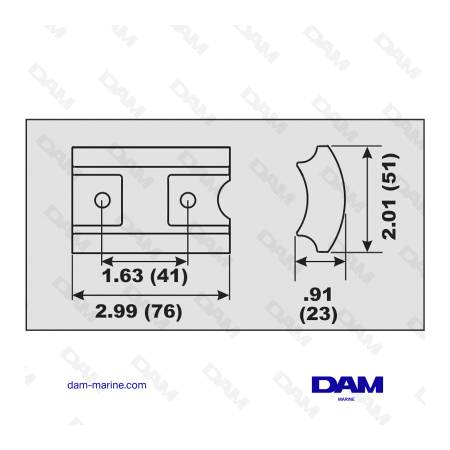 ALU ANODE DIABOLO BRP 25-300HP