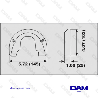 ÁNODO DE ALUMINIO CON BASE BRP