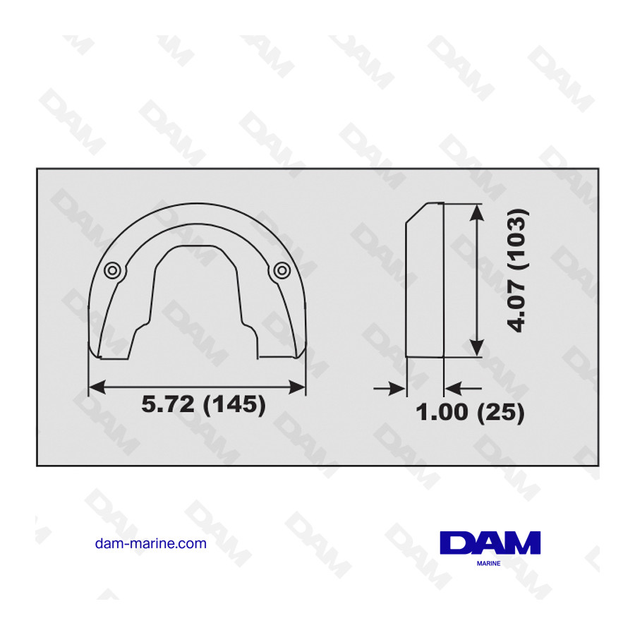 ÁNODO DE ALUMINIO CON BASE BRP