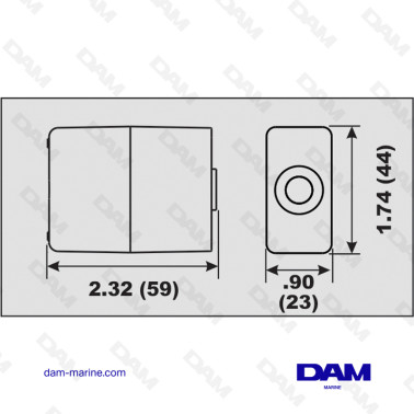 ÁNODO CUBO DE ALUMINIO BRP V4 - V6