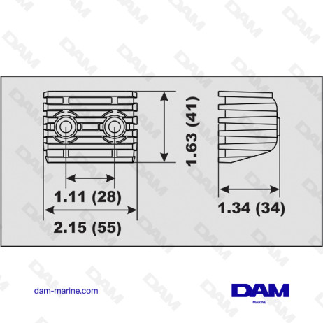 ANODO IN ALLUMINIO VOLVO MERCATHODE