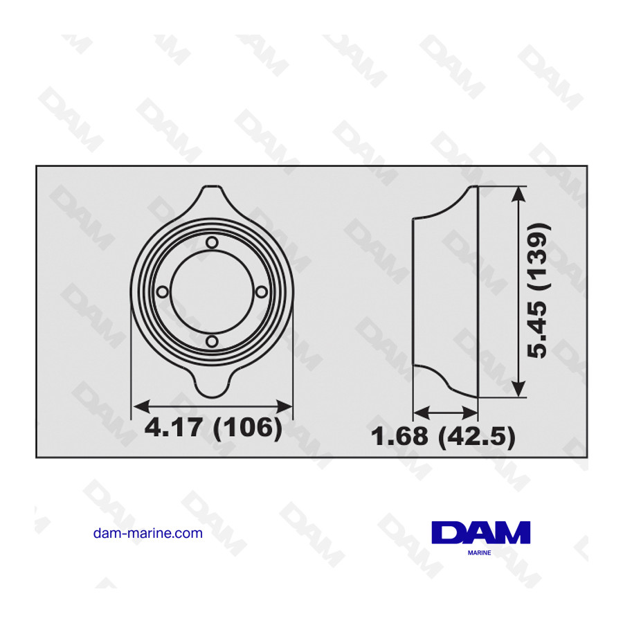 ALU ANODE VOLVO SAILDRIVE SD110S
