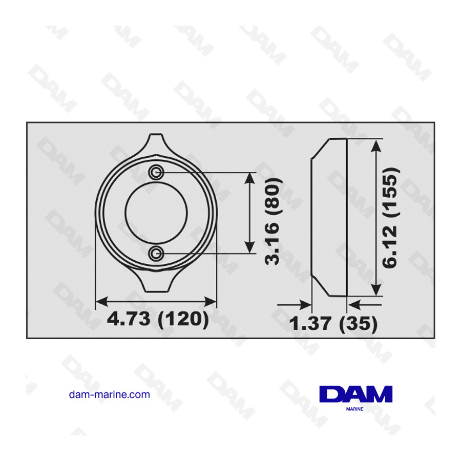 ÁNODO DE ALUMINIO VOLVO HELICE SP