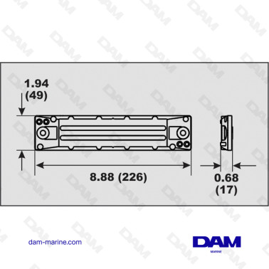 ANODO IN ALLUMINIO PER BARRA HONDA