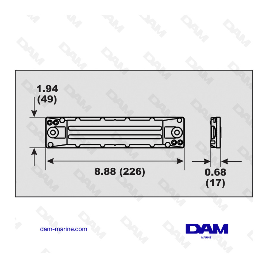 ANODE ALU BARREAU HONDA