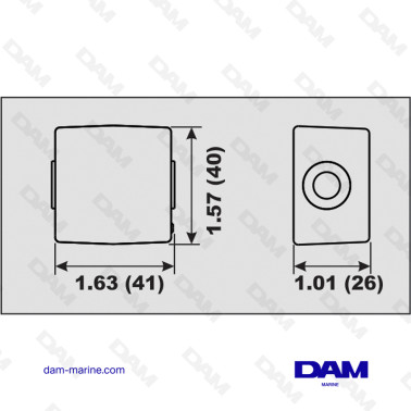 ALU ANODE CUBE BRP V4 - V6 AFTER 1982