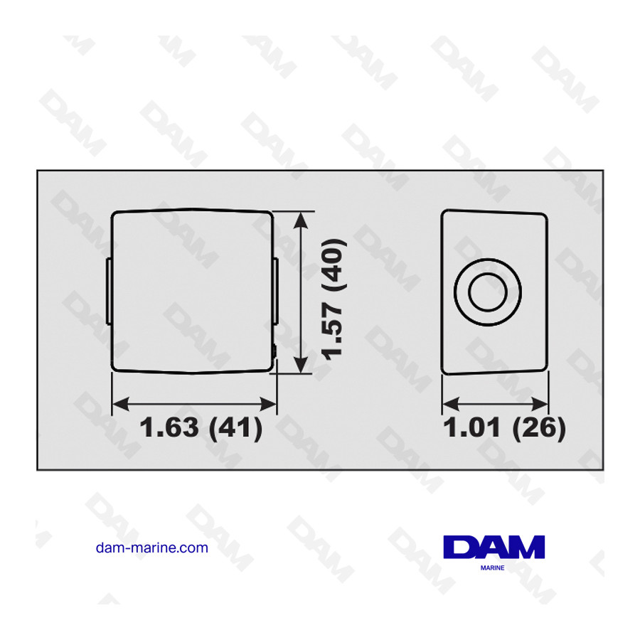 CUBO DE ÁNODO DE ALUMINIO BRP V4 - V6 DESPUÉS DE 1982
