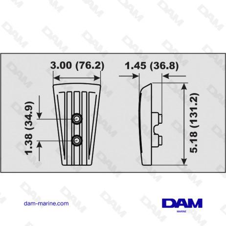 ANODE ALU PLAQUE EMBASE VOLVO DPH - DPR