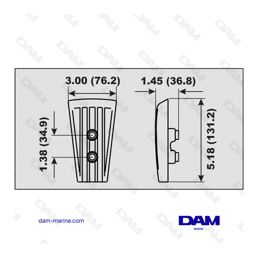PLACA BASE DE ÁNODO DE ALUMINIO VOLVO DPH - DPR