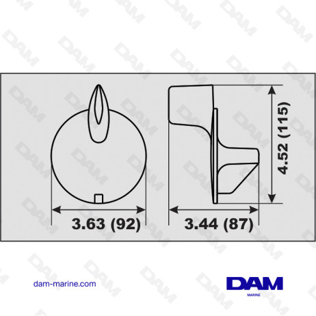 ANODE ALU DERIVE MERCURY 8-25HP