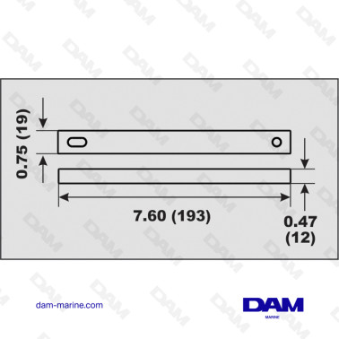 ALU TRIM ANODE MERCURY