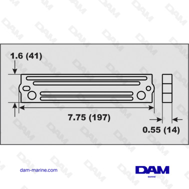 ÁNODO DE BARRA DE ALUMINIO SUZUKI 40-350HP