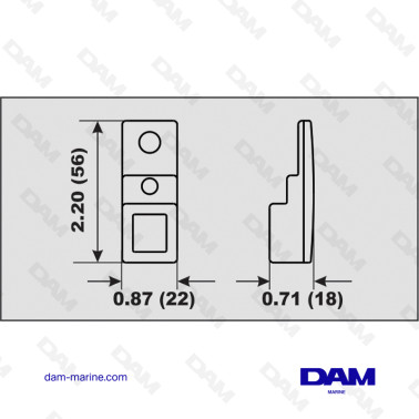ANODE ALU PLAQUETTE SUZUKI 70-140HP