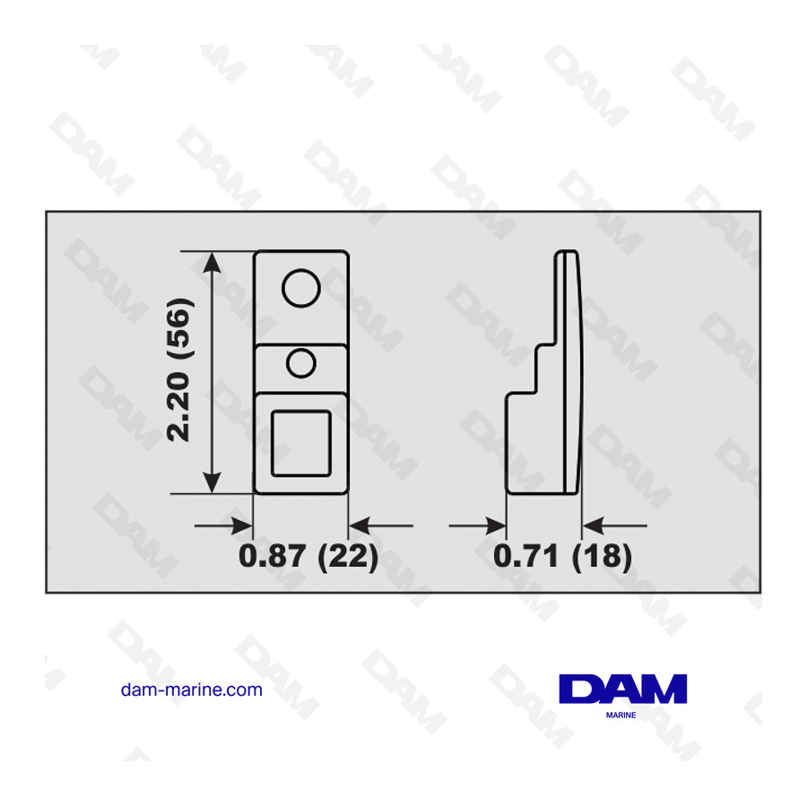 PIASTRA ANODICA SUZUKI 70-140 CV