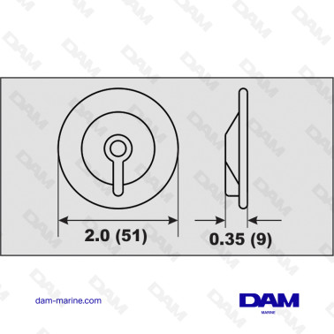 SUZUKI 8-15HP BASE DERIVE ANODE - ALUMINUM