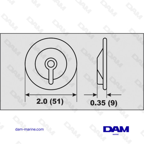 ANODE DERIVE EMBASE SUZUKI 8-15HP - ALUMINIUM