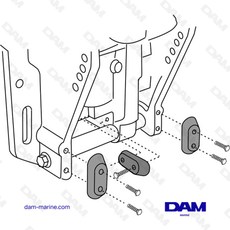 PLACA DE ÁNDOLO DE ALUMINIO YAMAHA 8-250HP