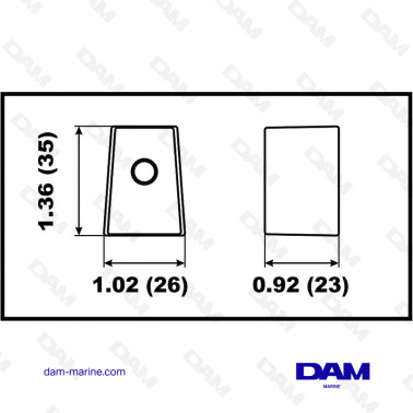 ALUMINUM CUBE ANODE YAMAHA 25-60HP