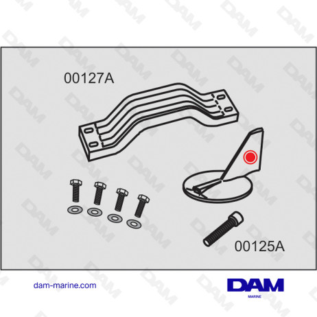KIT ANODES ALU YAMAHA 150HP