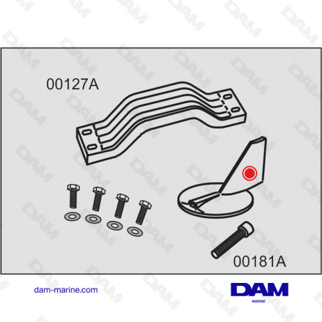 YAMAHA 150HP COUNTER-ROTATING ALUMINUM ANODES KIT