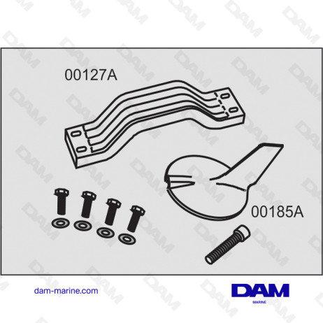 KIT ANODI ALLUMINIO YAMAHA 200-300HP 2T