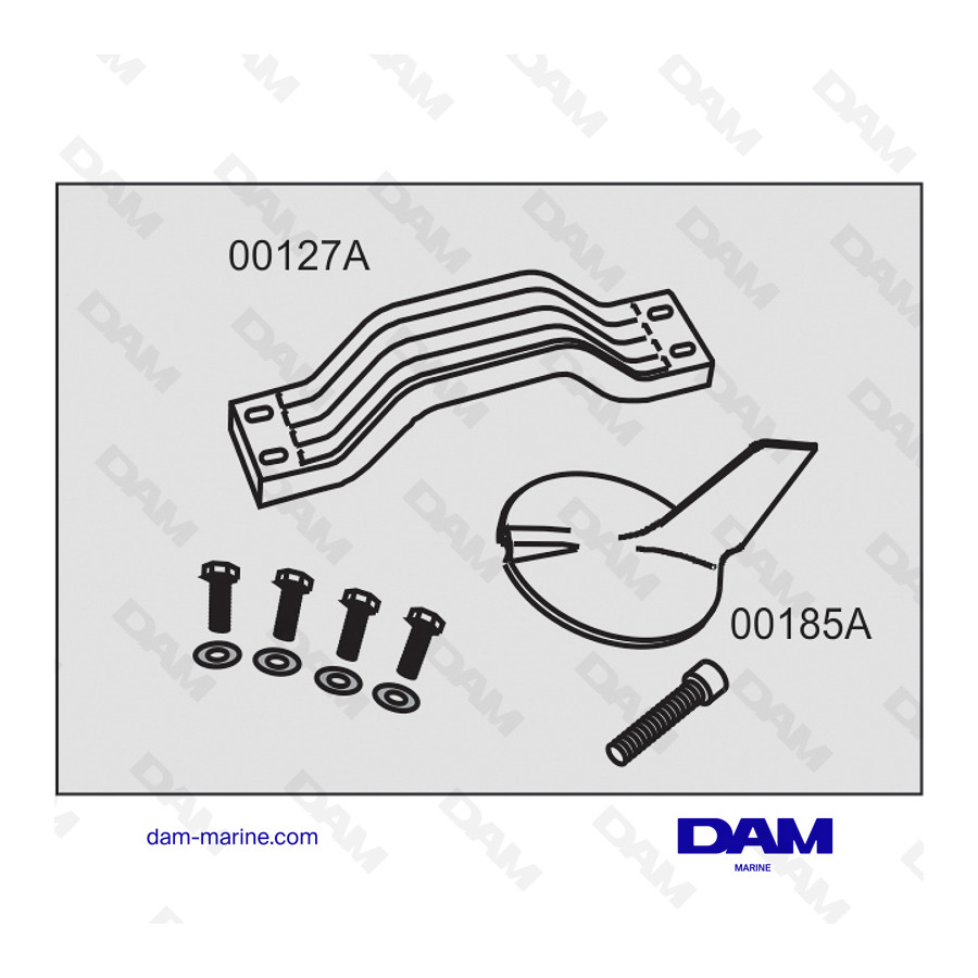 KIT ANODES ALU YAMAHA 200-300HP 2T