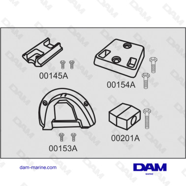 KIT ANODES ALU OMC COBRA
