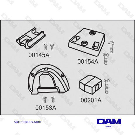 OMC COBRA ALUMINUM ANODES KIT