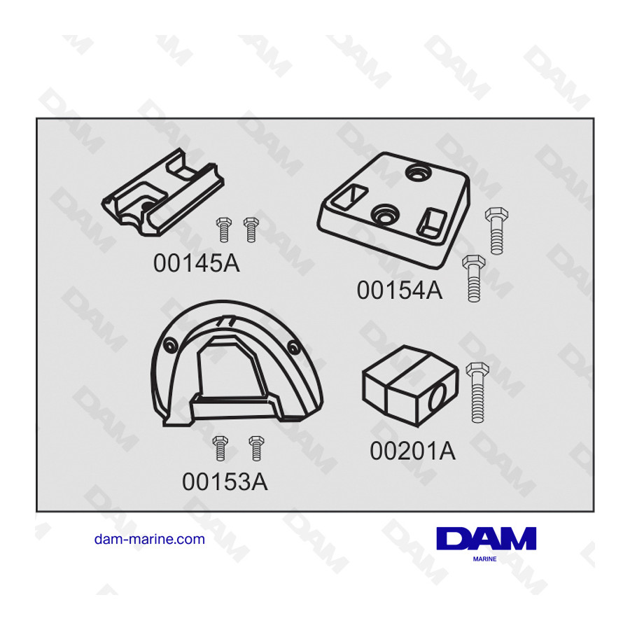 KIT ANODES ALU OMC COBRA