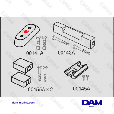 KIT ANODES ALU BRP 50-225HP