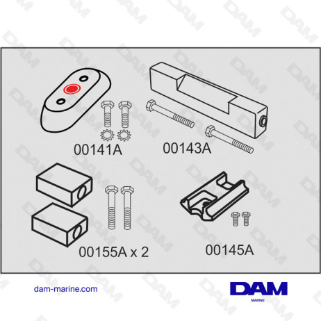 KIT DE ÁNODOS DE ALUMINIO BRP 50-225HP