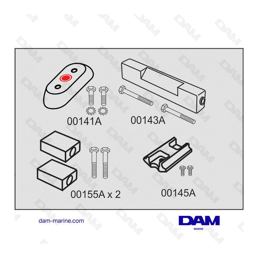 KIT DE ÁNODOS DE ALUMINIO BRP 50-225HP