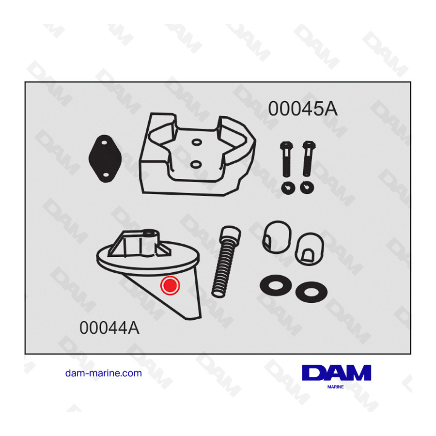 KIT DE ANODO DE ALUMINIO MERCRUISER ALPHA ONE G1