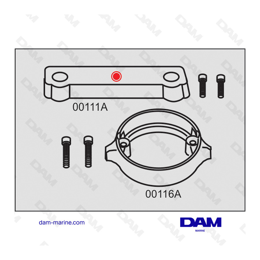VOLVO 280DP ALUMINUM ANODES KIT